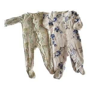 Little Me Blue and Green Cozy Footies